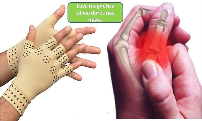 Luva Magnética Terapêutica - Alívio de Dores nas Mãos